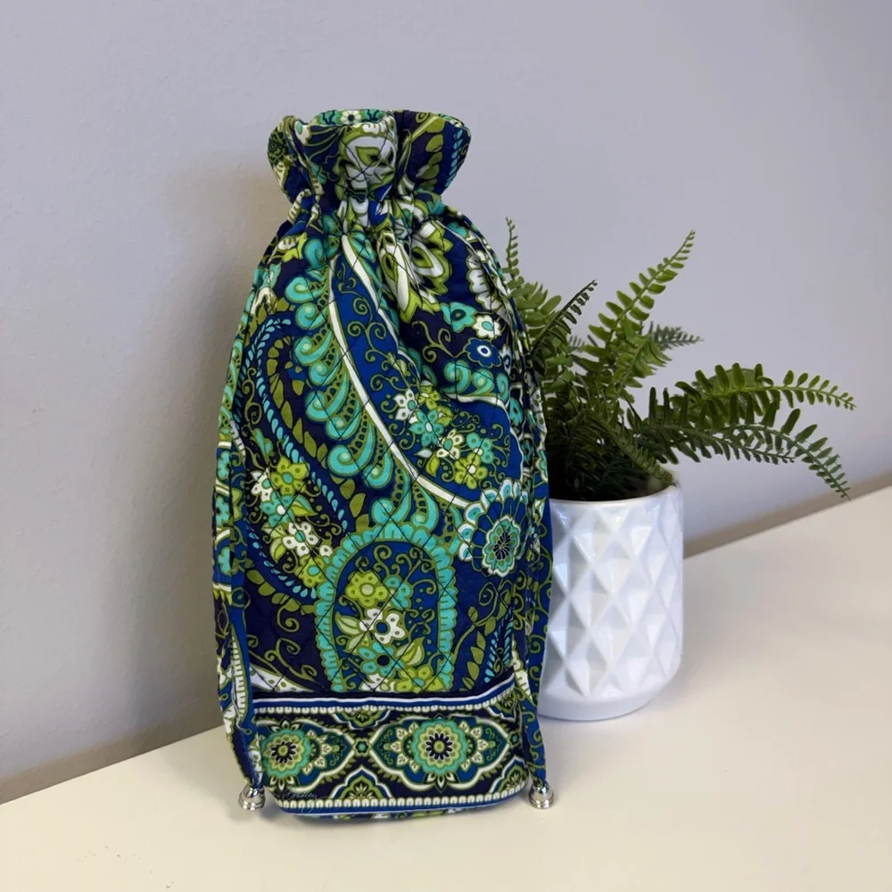 Vera Bradley Vera Bradley Rhythm & Blues Quilted Cotton Wine Bag